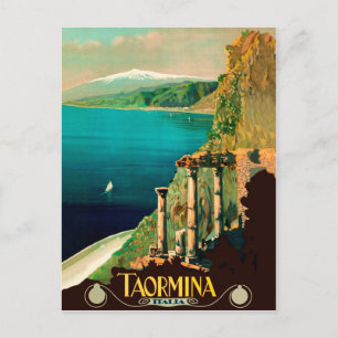 Carte Postale Taormina, Sicile, Italie, vue sur la côte