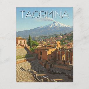 Carte Postale Taormine Italie Mont Etna
