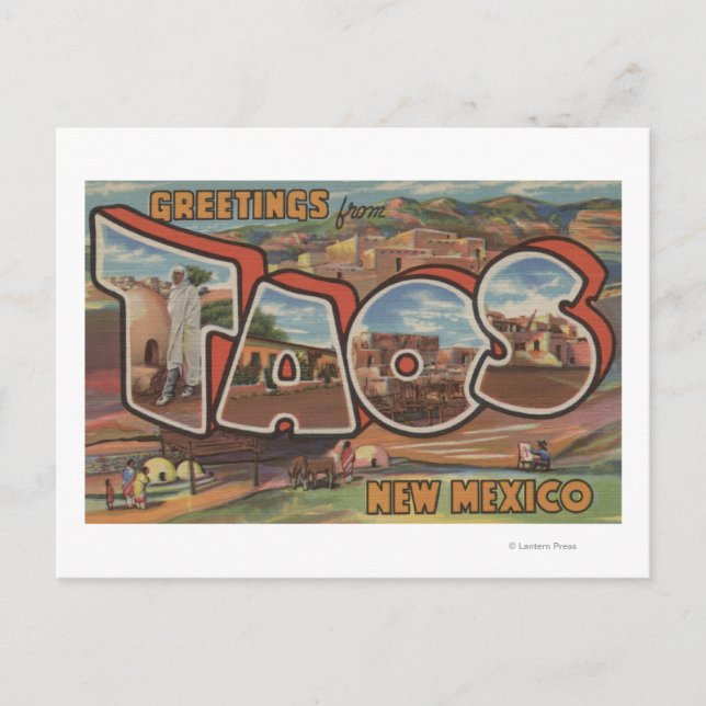 Carte Postale Taos, Nouveau-MexiqueGrandes lettres ScènesTaos, N (Devant)