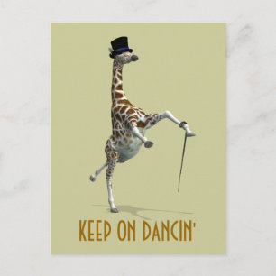 Carte Postale Tap Dancing Giraffe