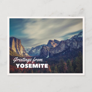 Carte Postale Tapis de bienvenue rétro Yellowstone Bison pâturan