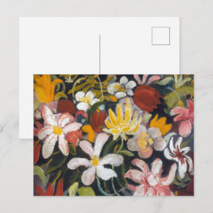 Carte Postale Tapis de fleurs Auguste Macke