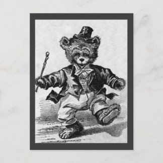 Carte Postale Tapis d'ours dansant - Lettre D - Ours en peluche