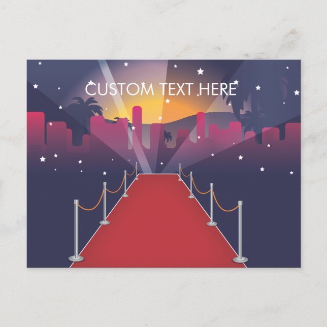 Carte Postale Tapis rouge de célébrité (Devant)