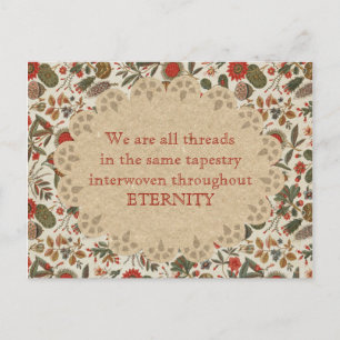 Carte Postale Tapisserie botanique Vintage inspirante