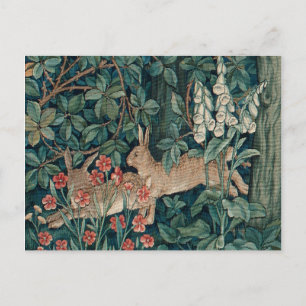 Carte Postale Tapisserie de lapins forestiers