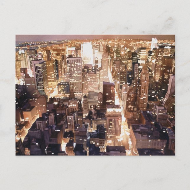 Carte Postale "Tapisserie de Manhattan" Art de New York (Devant)