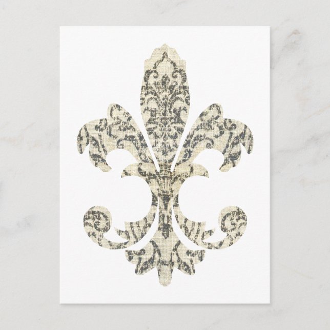 Carte Postale Tapisserie Fleur de lis 3 (Devant)