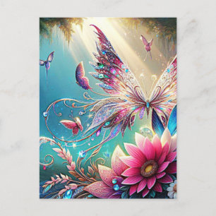 Carte Postale Tapisserie papillon