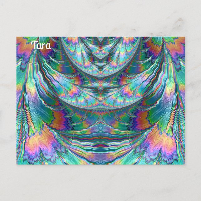Carte Postale TARA ~ Pastels qui suintent ~ Conception fractale  (Devant)