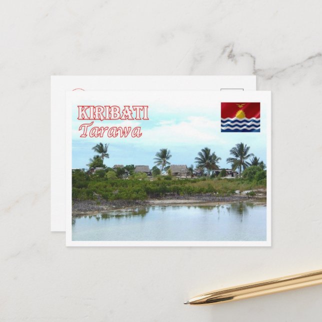 Carte Postale Tarawa - Kiribati - Panorama - (Devant/Arrière en situation)