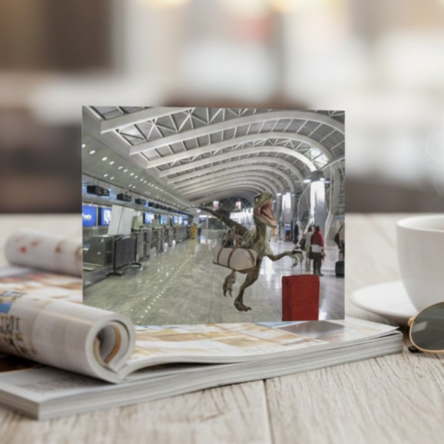 Carte Postale Tard pour le voleur Dinosaur de l'avion Dinosaure  (Créateur téléchargé)