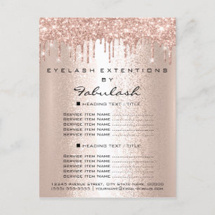 Carte Postale Tarif Rose Gold Drives Eyelashes Maquillage Cheveu