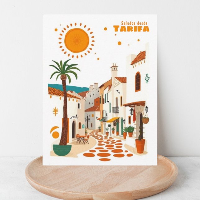Carte Postale Tarifa Espagne vacances ville méditerranéenne Cart (Créateur téléchargé)