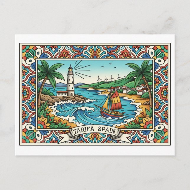 Carte Postale Tarifa Espagne Voyage (Devant)