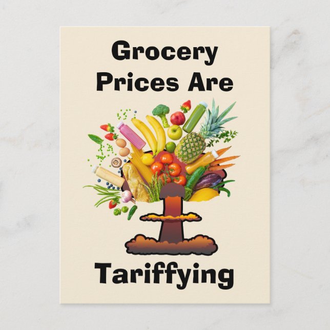 Carte Postale Tarifs de l'alimentation (Devant)
