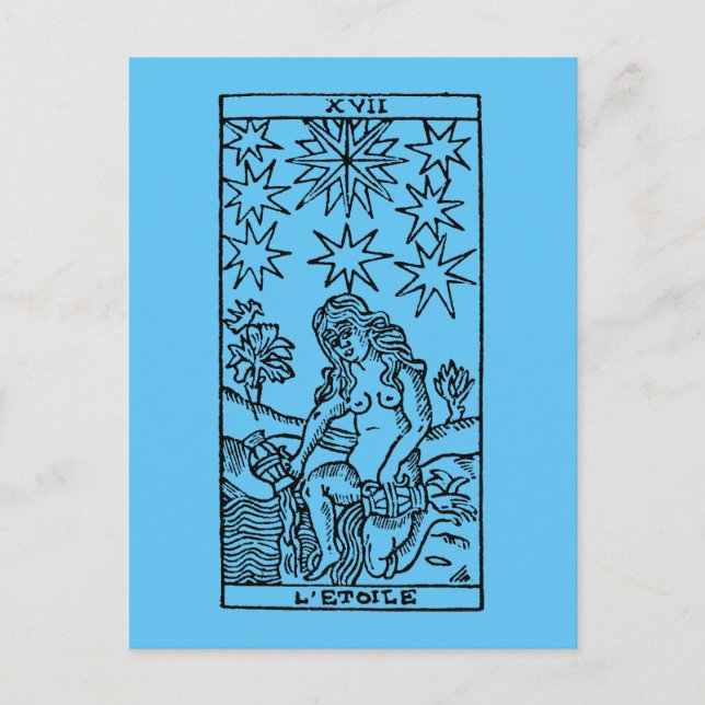 Carte Postale Tarot Card: The Stars (Devant)