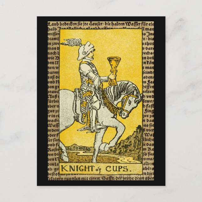 Carte Postale Tarot de Chevalier de Coupes (Devant)