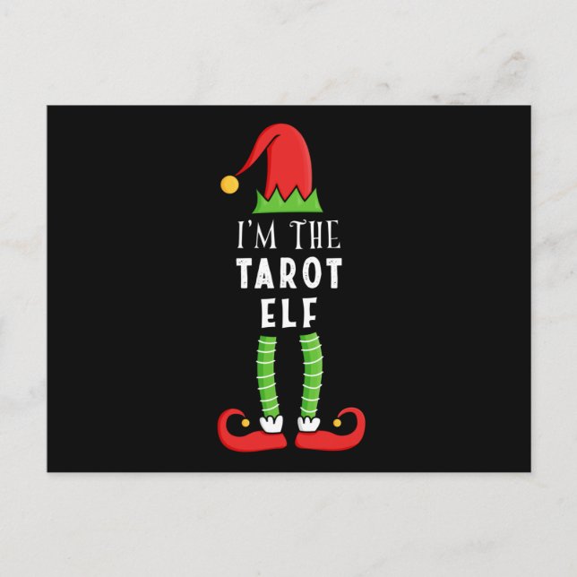 Carte Postale Tarot Elf Noël jumelé cadeau de famille (Devant)