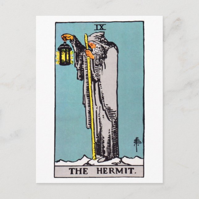 Carte Postale tarot-hermite (Devant)