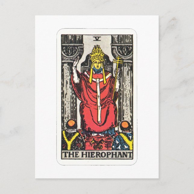 Carte Postale Tarot Le Hiérophant (Devant)