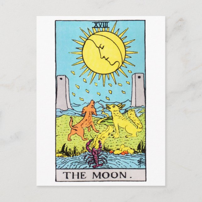 Carte Postale tarot-lune (Devant)