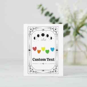 Carte Postale Tarot personnalisé de fierté LGBTQIA Gay Trans Que