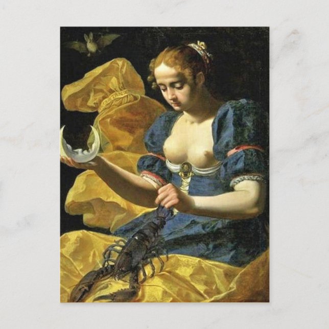 CARTE POSTALE TAROTS ANCIENS RENAISSANCE 18 / LA LUNE (Devant)