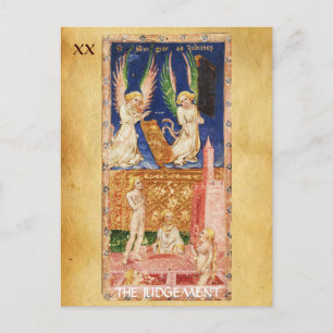CARTE POSTALE TAROTS DE RENAISSANCE ANTIQUE 20 / LE JUGEMENT