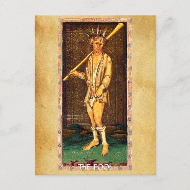 CARTE POSTALE TAROTS DE RENAISSANCE ANTIQUE / FOOL (Devant)