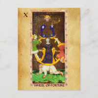 TAROTS RENAISSANCE ANCIENS 10/LA ROUE DE LA FORTUN