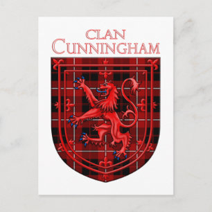 Carte Postale Tartan Cunningham Plaid Écossais Lion Rampant