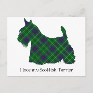 Carte Postale Tartan Duncan Terrier Écossais