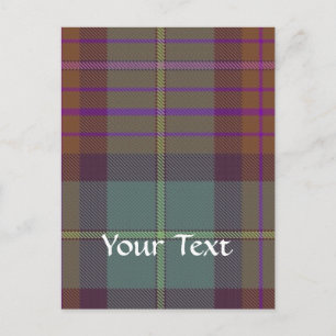 Carte Postale tartan écossais antique