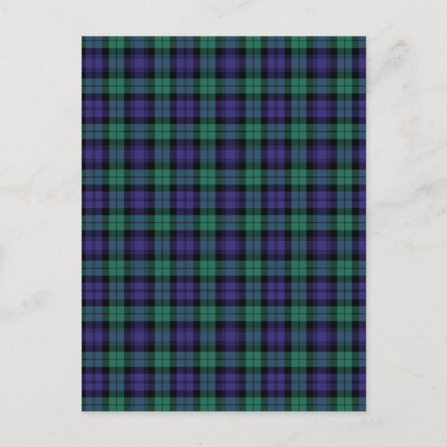 Carte Postale Tartan Écossais Black Watch (Devant)