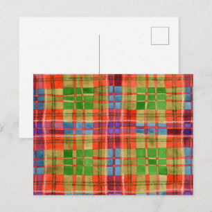 CARTE POSTALE TARTAN MAC RAE