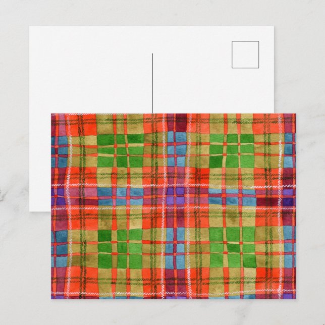 CARTE POSTALE TARTAN MAC RAE (Devant / Derrière)