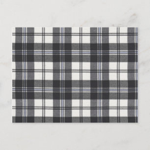 Carte Postale Tartan noir et blanc