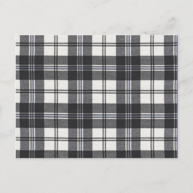 Carte Postale Tartan noir et blanc (Devant)