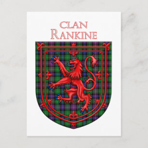 Carte Postale Tartan Rankine Écossais Plaid Lion Rampant