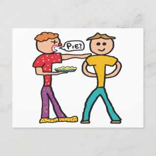 Carte Postale Tarte à la garde dans le visage