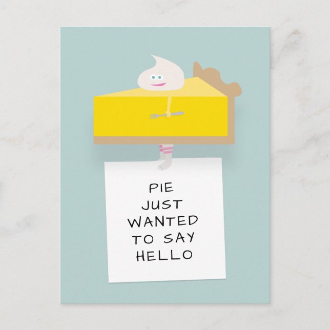 Carte Postale Tarte au citron Bonjour (Devant)