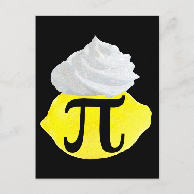 Carte Postale Tarte au citron Méringuée Pi (Devant)