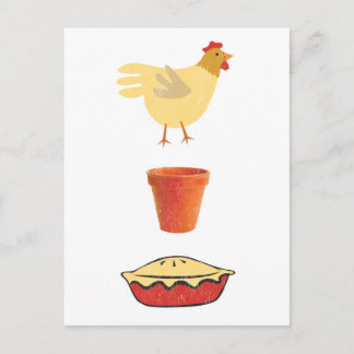 Carte Postale Tarte au poulet