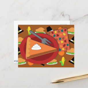 Carte Postale Tarte de Thanksgiving 