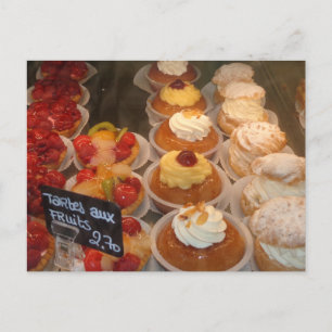Carte Postale Tartes aux fruits - Pâtisserie française