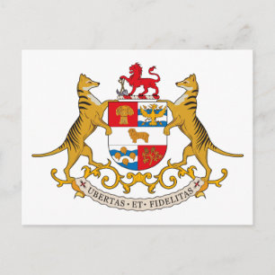 Carte Postale Tasmania Coat of Arms Postcard