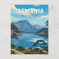 Tasmanie Australie Travel Art Vintage
