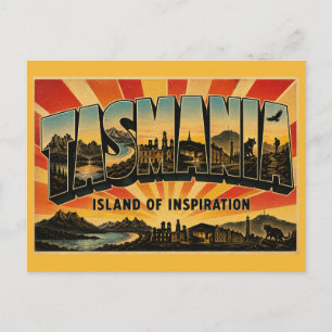 Carte Postale Tasmanie Île d'Inspiration Voyage Ancien