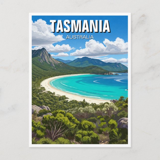 Carte Postale Tasmanie Wineglass Bay Australie Voyage (Devant)